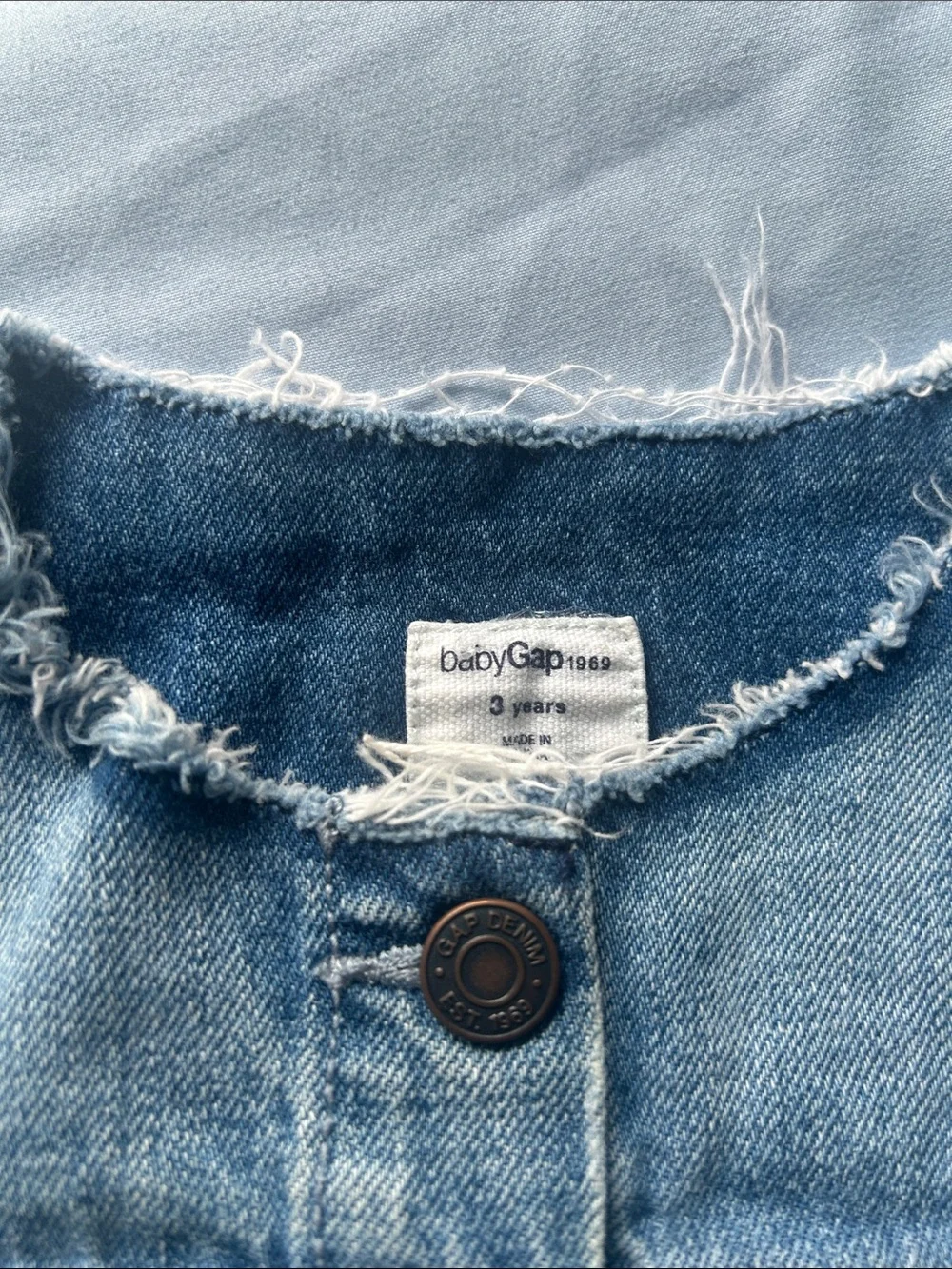 Baby GAP Blue Denim Jacket with Unicorn, Rainbow & Star Patches